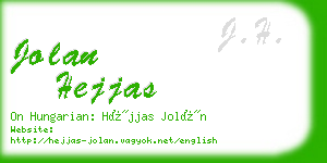 jolan hejjas business card